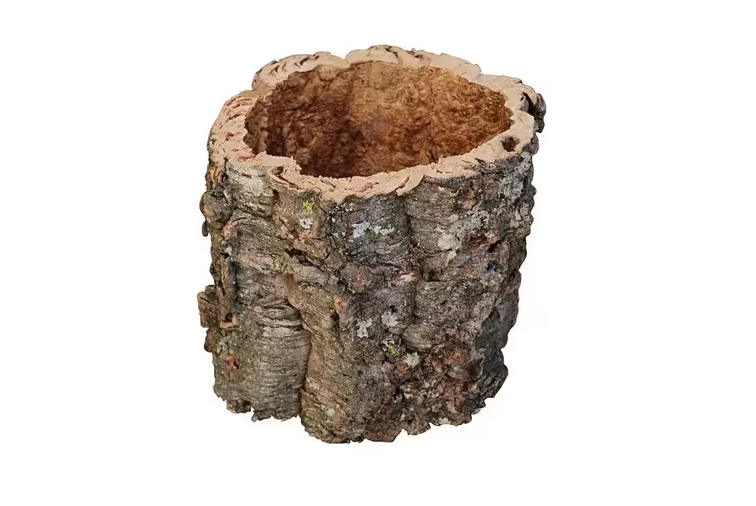 KORK-DEKO.DE Blumentopf aus Kork Übertopf L ca 15 cm Pflanzgefäß