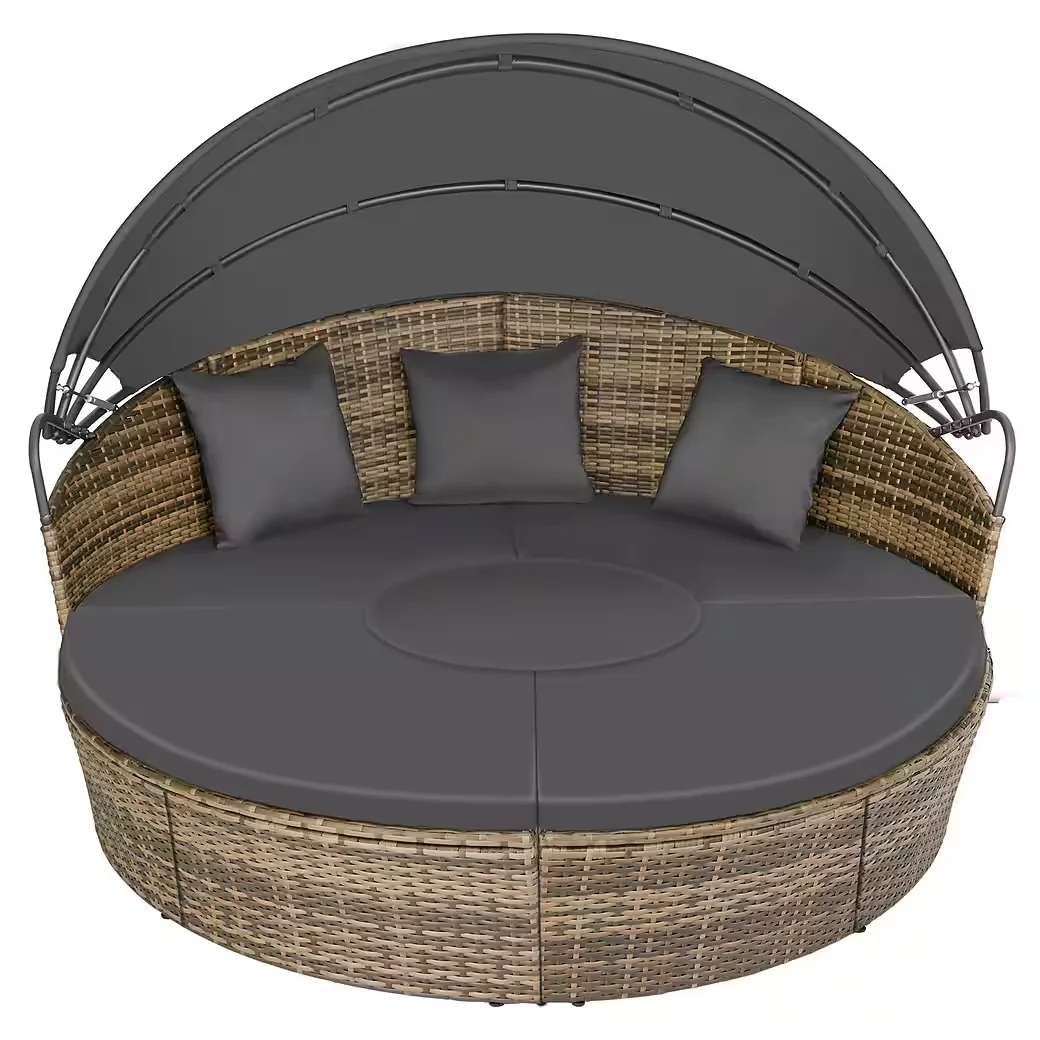 TECTAKE Santorin Sonneninsel Polyrattan Loungeset UV beständig