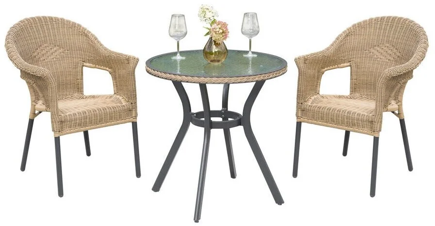 MERXX Balkonset Ravenna Gartenmöbel Set für Balkon und Terrasse