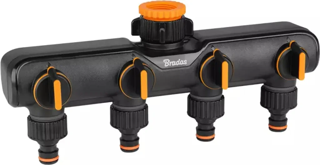 Bradas 4-Wege Verteiler mit Ventilen für Wasserhahn 1 Zoll 3/4 Zoll
