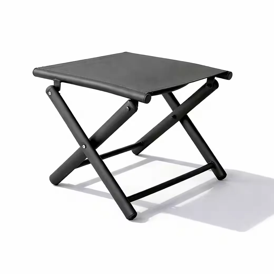 MOJAWO Armlehnstuhl Garten Klapphocker Metall Textilene anthrazit grau
