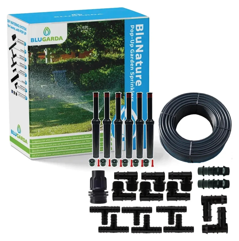 BluGarda BluNature Pop Up Sprinkler for Garden Lawn Irrigation Kit